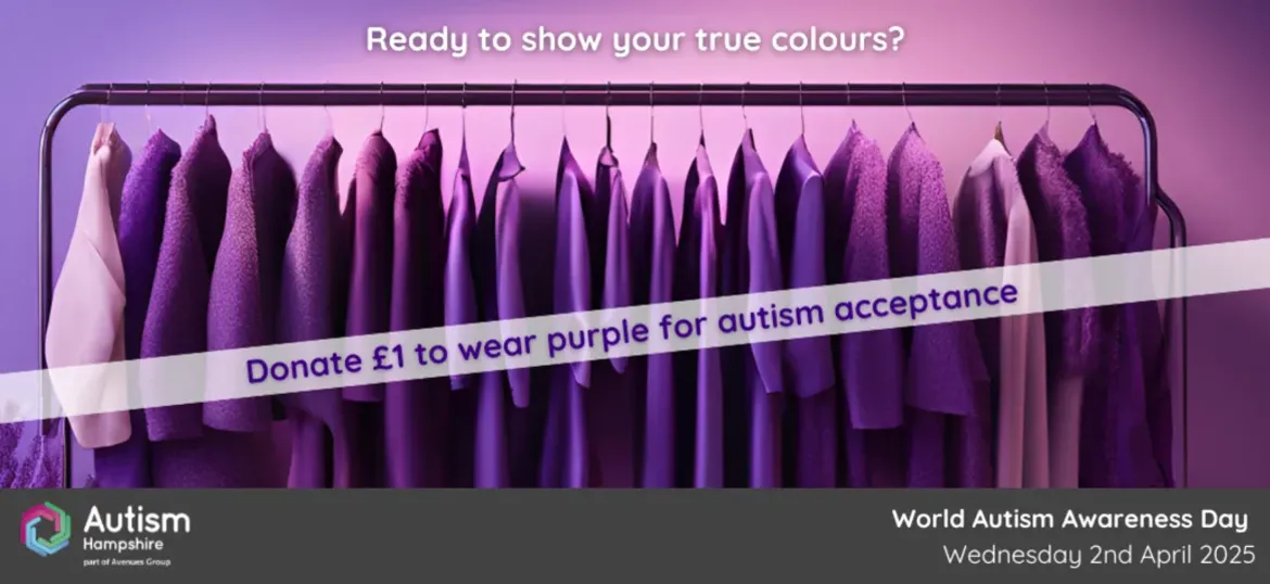 Wear purple for autism acceptance - Wednesday 2nd April